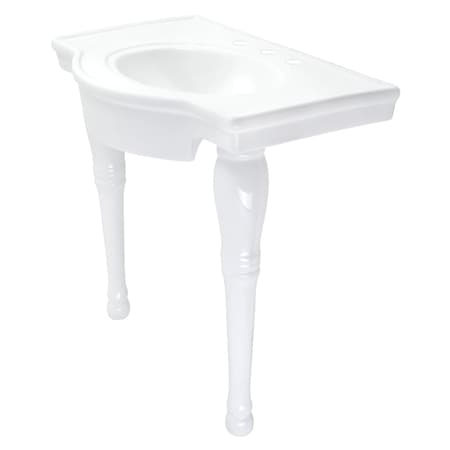 Fauceture VPB1318 Templeton 31" x 22" Ceramic Console Sink, White VPB1318